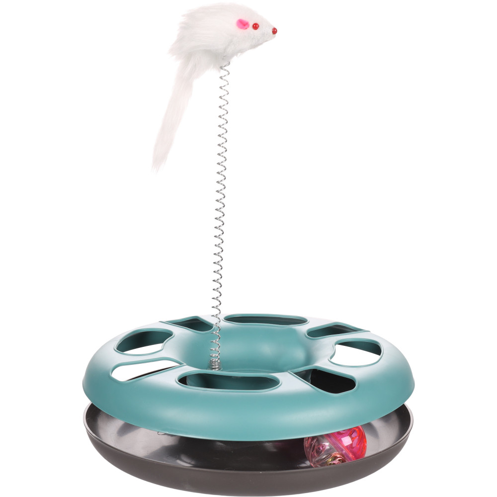Flamingo Laetitia niebieska zabawka w kształcie koła. ø24 cm. dla kotów. Jeux