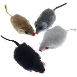 animallparadise 4 Maus mit kurzen Haaren, 5 cm, Katzenspielzeug. Spiele