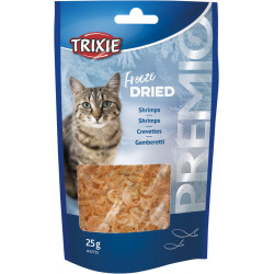 Trixie O PREMIO Freeze Dried Shrimps é um alimento 100% liofilizado para gatos. Gatos
