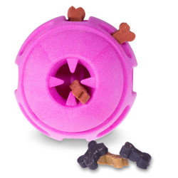 Vadigran Strawberry pink TPR ball ø 8 cm. for dogs. Games has reward candy