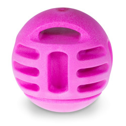 Vadigran Bola de morango rosa TPR ø 8 cm. para cães. Jogos de recompensas doces