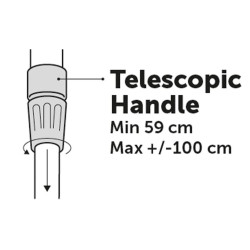 Vadigran Set telescopico per la raccolta di escrementi di cane, max 1 m Raccolta di escrementi