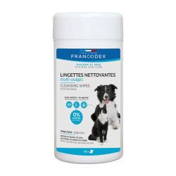 Francodex Mehrzweck-Reinigungstücher für Hunde und Katzen. Hygiene und Gesundheit des Hundes