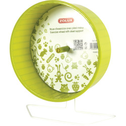 zolux Roda de exercício com base metálica, ø20 cm, verde anis, para roedores. Roda