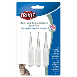 Trixie Protecção contra pulgas e carraças, Spot-On, para gatinhos dos 2 aos 8 meses de idade Controlo de pragas felinas