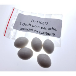 animallparadise 5 huevos para el periquito, plástico artificial. Accesorio