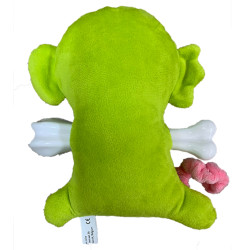 Vadigran Straszna małpka pluszowa z kością 17,5 cm. zabawka dla psa. Peluche pour chien