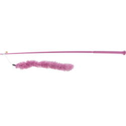 Trixie Caña de pescar XXL con boa de plumas, tamaño 65 cm. para gatos. Cañas de pescar y plumas