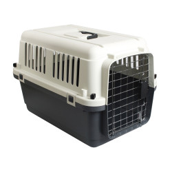 Flamingo Dog carrier, Nomad, grey and black, size S. 40 x 61 x 41 cm. Transport cage