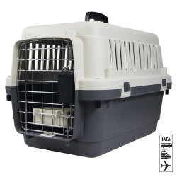Cage de transport Cage de transport, Nomad, grise et noir, S 40 x 61 x 41 cm pour chien max 10 kg