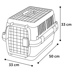 Cage de transport Cage de transport Neto XS 33 x 50 x 33 cm grise pour chien max 7 kg