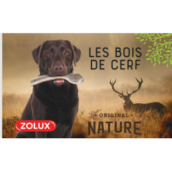 zolux Corna di cervo dure, di circa 15 cm, per cani di peso inferiore a 15 kg. Crocchette per cani