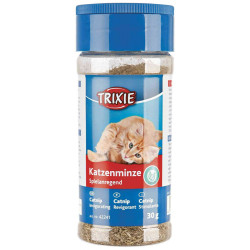 Trixie Katzenminze in der 30 g Ausgießerflasche, Nachfüllpackung für Katzenspielzeug Katzenminze, Baldrian, Matatabi