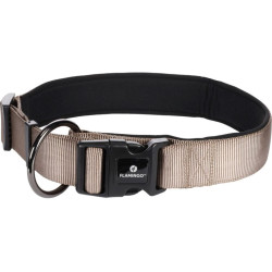 Flamingo Pet Products ABBI collar taupe XL 60-65cm For dogs Nylon collar