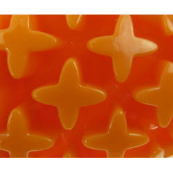 animallparadise Hundespielzeug Dreieck aus TPR und orangefarbenem Seil, Samba. Kauspielzeug für Hunde