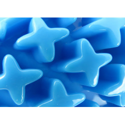 animallparadise Ovales Hundespielzeug aus TPR und Seil in der Farbe Samba-Blau. Kauspielzeug für Hunde
