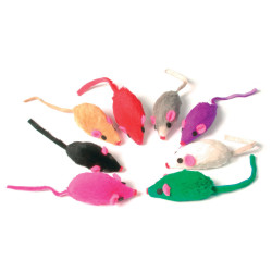 Jeux 8 souris en fourrure, jouet pour chat, multi couleur .