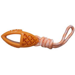 animallparadise Ovaal hondenspeeltje gemaakt van TPR en oranje touw, Samba Kauwspeelgoed voor honden