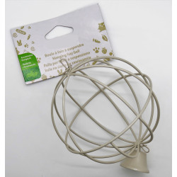 animallparadise Hay ball ø 10 cm, to hang, beige color for rodents. Food rack