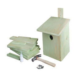 animallparadise Caja nido para montar, ideal para sus hijos. Altura 23cm. para los pájaros. Casa de pájaros