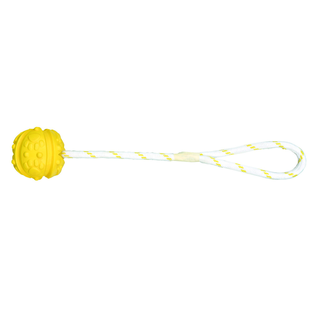 animallparadise Water game Rope ball, Size: ø 4,5/35 cm, random colour, for your dog. Ropes for dogs