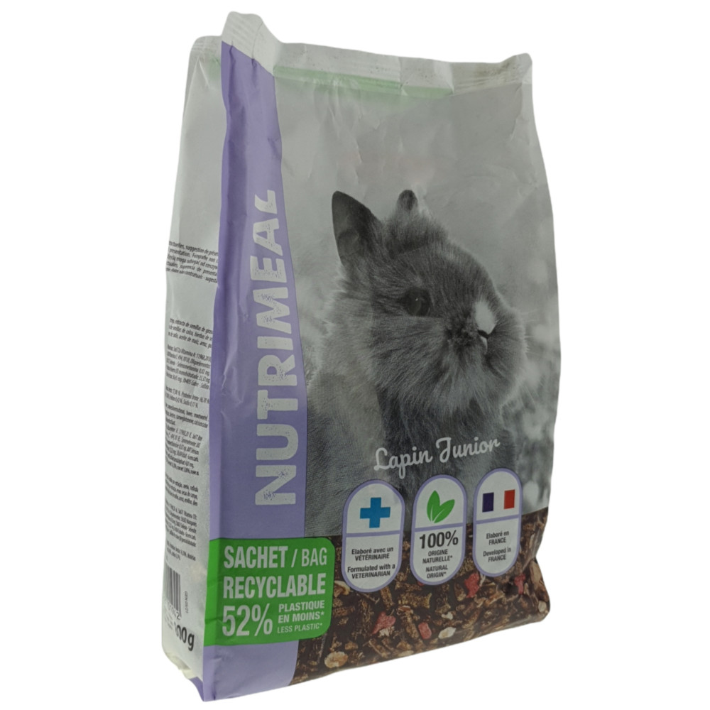 animallparadise Granulat dla królików młodszych (poniżej 6 miesięcy) nutrimeal - 800g. Nourriture lapin