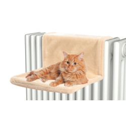 animallparadise Beige hangmat radiator bed. 44 x 42 x 22 cm. voor katten. beddengoed kat radiator