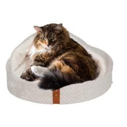 animallparadise PALOMA cobertura almofada para gato. ø 45 cm x 10 cm. cor bege Gato Igloo