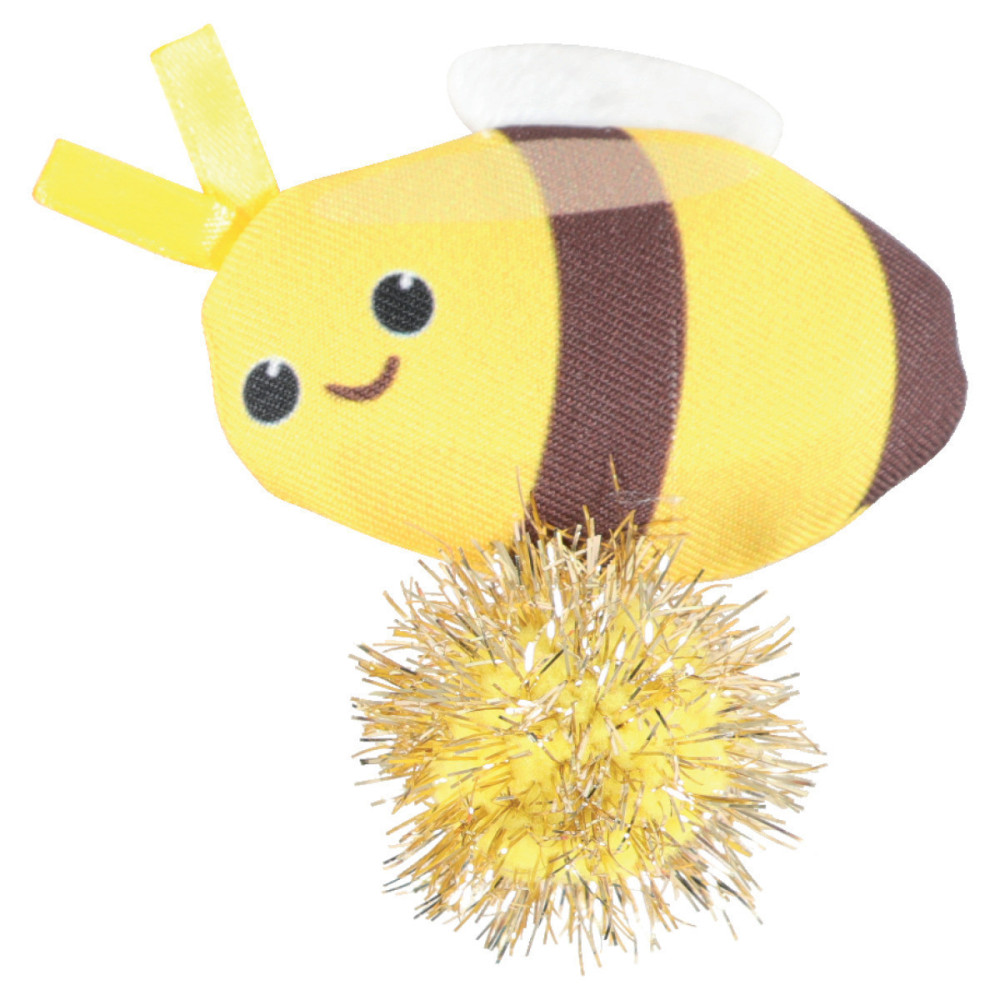 animallparadise Precioso juguete de abeja para gatos. Tamaño 8 x 6 cm x 2,5 cm. con hierba gatera. Juegos con hierba gatera, ...