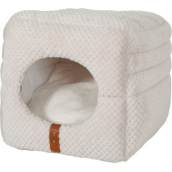 animallparadise Cube 2 in 1. PALOMA for cat. beige color. 35 x 35 x 35 cm . Igloo cat