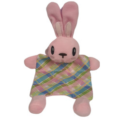 animallparadise PUPPY XS Plaid pink plush toy. 24 cm. for puppies. Plush for dog