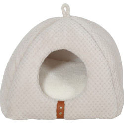 Igloo chat Abri Igloo PALOMA 39 x 38 x 32cm Couleur beige pour chat.