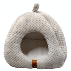 Igloo chat Abri Igloo PALOMA pour chat. 39 x 38 x 32cm. Couleur beige.