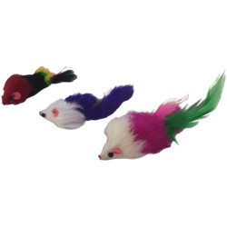 animallparadise 3 ratones de plumas . juguete para gatos . multicolor . Juegos