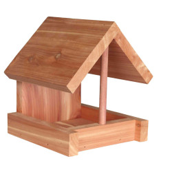 animallparadise Alimentador de pássaros de madeira 16 x 15 x 13 cm Alimentador de sementes