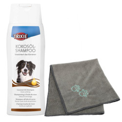 animallparadise Shampoo de óleo de coco 250 ml + uma toalha de microfibra Champô