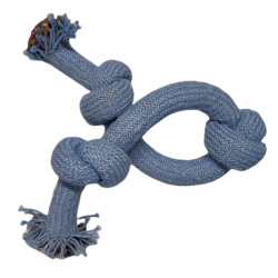 animallparadise Cuerda COSMIC 3 nudos, tamaño ø 3 cm x 50 cm, juguete para perros. Juegos de cuerdas para perros
