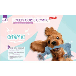 Jeux cordes pour chien Corde COSMIC 2 nœuds, taille ø 3 cm x 35 cm, jouet pour chien.