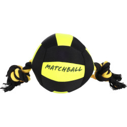 animallparadise Ein Aquatic-Ball für Hunde Schwarz/Gelb 18 cm Seilspiele für Hunde