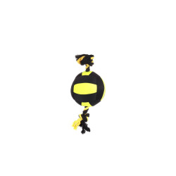 animallparadise Aquatic Dog Ball Black/Yellow 18 cm Jeux cordes pour chien
