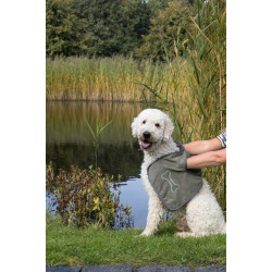 animallparadise Chłonny ręcznik z kieszeniami na ręce dla psów. accessoire, peigne ect