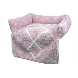 animallparadise Bobo Pink Sofa Bed per gatti o cani di piccola taglia. cuscino e cestino per gatti