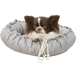 animallparadise Felia taupe cama & travesseiro ø 50 cm para cão pequeno Almofada para cão