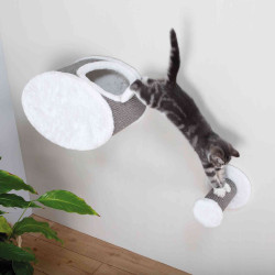 animallparadise Acogedor refugio de pared para gatos 42 × 29 × 28 cm Espacio de montaje en la pared