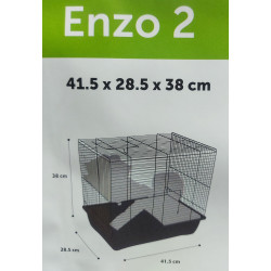 animallparadise ENZO kooi. 41.5 x 28,5 x 38 cm. Model 2. voor hamster. Kooi