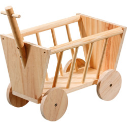 Ratelier a nourriture Râtelier chariot en bois 29 cm, pour rongeur