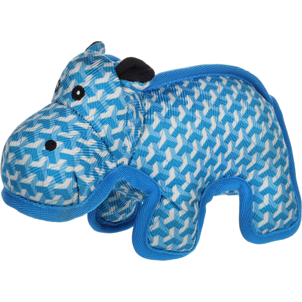 animallparadise Strong Stuff Hippopotamus blu giocattolo per cani 24 cm. Giocattoli da masticare per cani