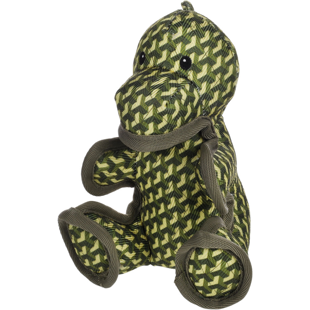 animallparadise Brinquedo de cão verde Dino Strong Stuff 23 cm. Brinquedos de mastigar para cães