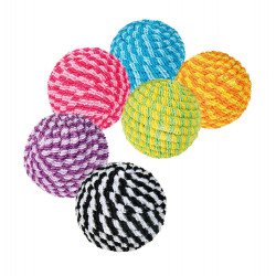 animallparadise 6 palle per gatti a spirale da 4,5 cm, colori casuali Giochi