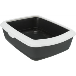 animallparadise Litter box Classic, colour dark grey/white for cats. Litter boxes